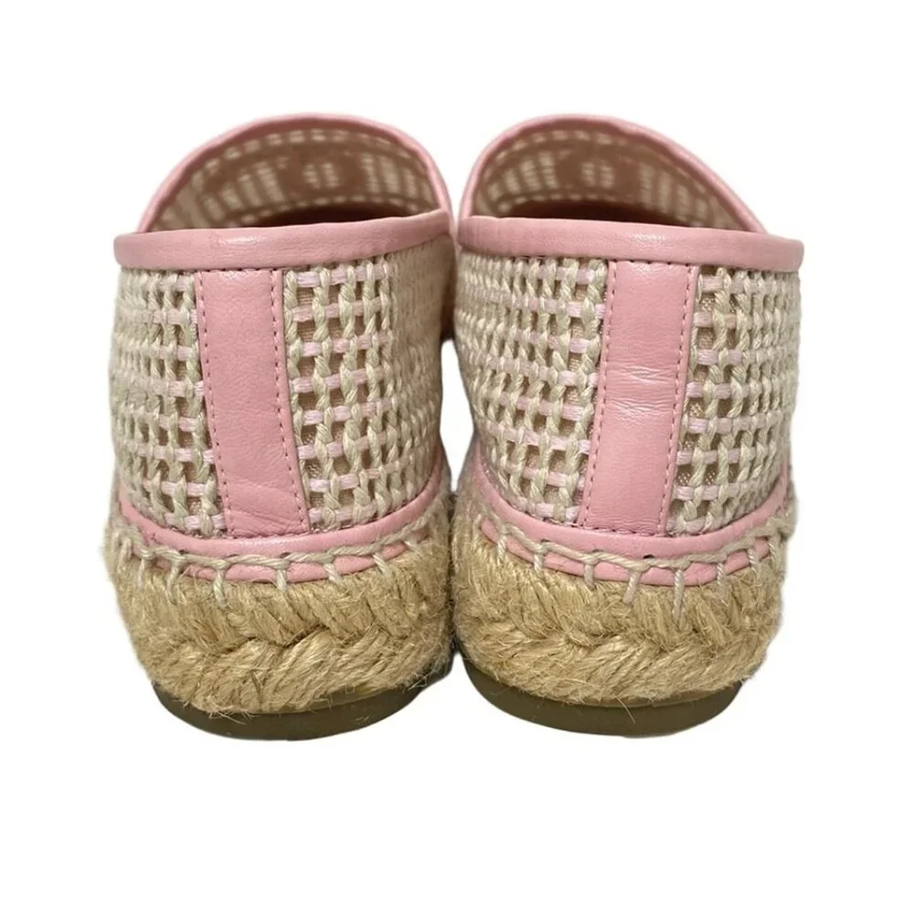 CHANELPink Cream Cotton Leather Women's Shoes 431-051725 - Picture 3 of 8